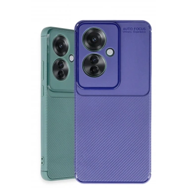Mey İthalat®   Reno 11F Kılıf Auto Focus Karbon Kapak - Lacivert