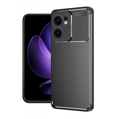 Mey İthalat®   Reno 13F Kılıf Auto Focus Karbon Kapak - Siyah