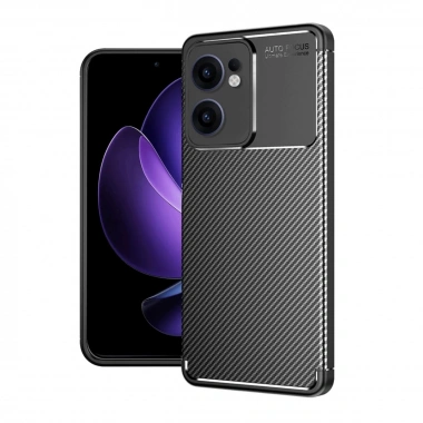 Mey İthalat®   Reno 13F Kılıf Auto Focus Karbon Kapak - Siyah