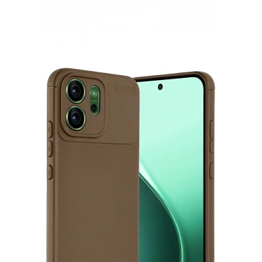 Mey İthalat®   Reno 14 Auto Focus Karbon Kapak - Kahverengi