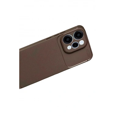Mey İthalat®   Reno 15 Auto Focus Karbon Kapak - Kahverengi