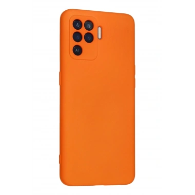 Mey İthalat®   Reno 5 Lite Kılıf Nano içi Kadife Silikon - Turuncu