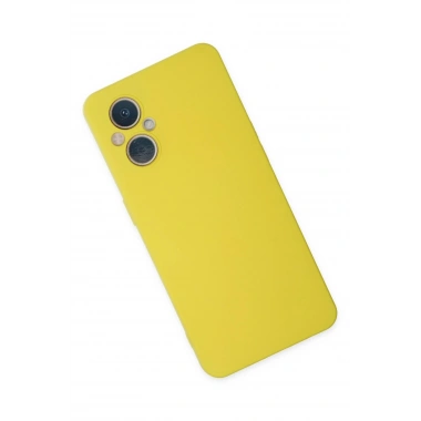 Mey İthalat®   Reno 7 Lite Kılıf Nano içi Kadife Silikon - Sarı