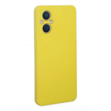 Mey İthalat®   Reno 7 Lite Kılıf Nano içi Kadife Silikon - Sarı