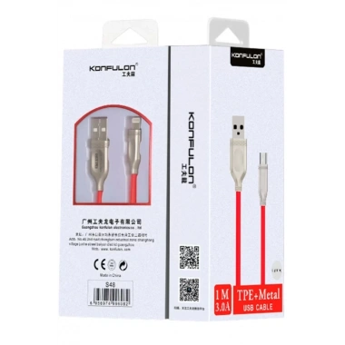 Mey İthalat® S48 Lightning Kablo iphone Uyumlu 1M 3A - Siyah