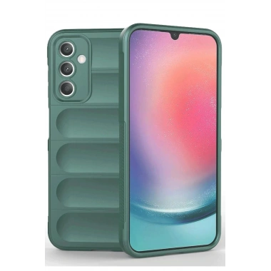 Mey İthalat®  Samsung A36 Kılıf Optimum Silikon - Koyu Yeşil