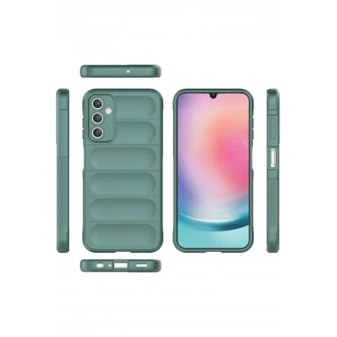 Mey İthalat®  Samsung A36 Kılıf Optimum Silikon - Koyu Yeşil