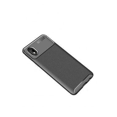 Mey İthalat®  Samsung Galaxy A01 Core Kılıf Auto Focus Karbon Kapak - Siyah