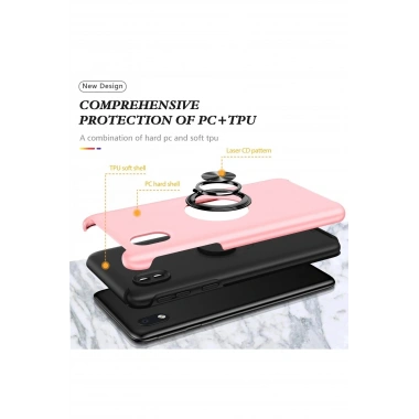 Mey İthalat®  Samsung Galaxy A01 Core Kılıf Elit Yüzüklü Kapak - Pembe