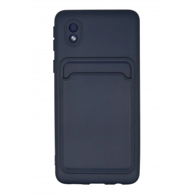 Mey İthalat®  Samsung Galaxy A01 Core Kılıf Kelvin Kartvizitli Silikon - Lacivert