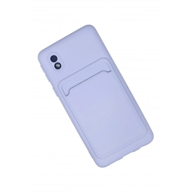 Mey İthalat®  Samsung Galaxy A01 Core Kılıf Kelvin Kartvizitli Silikon - Lila