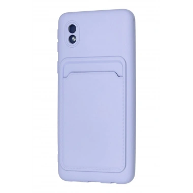 Mey İthalat®  Samsung Galaxy A01 Core Kılıf Kelvin Kartvizitli Silikon - Lila