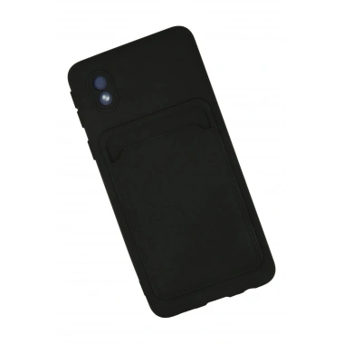 Mey İthalat®  Samsung Galaxy A01 Core Kılıf Kelvin Kartvizitli Silikon - Siyah