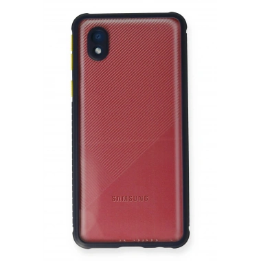 Mey İthalat® Samsung Galaxy A01 Core Kılıf Miami Şeffaf Silikon - Lacivert