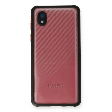 Mey İthalat® Samsung Galaxy A01 Core Kılıf Miami Şeffaf Silikon - Siyah
