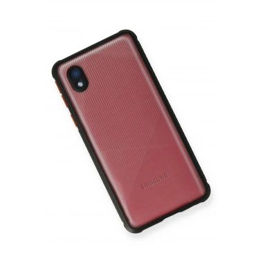 Mey İthalat® Samsung Galaxy A01 Core Kılıf Miami Şeffaf Silikon - Siyah