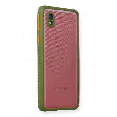 Mey İthalat® Samsung Galaxy A01 Core Kılıf Miami Şeffaf Silikon - Yeşil