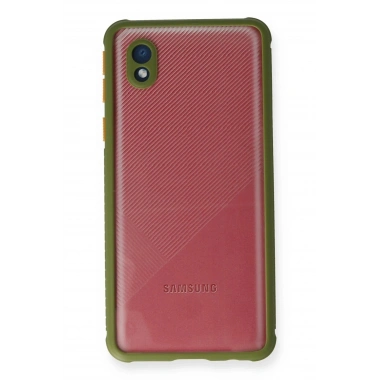 Mey İthalat® Samsung Galaxy A01 Core Kılıf Miami Şeffaf Silikon - Yeşil