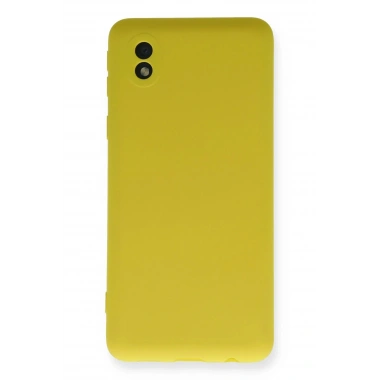 Mey İthalat®  Samsung Galaxy A01 Core Kılıf Nano içi Kadife Silikon - Sarı