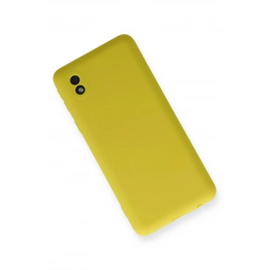 Mey İthalat®  Samsung Galaxy A01 Core Kılıf Nano içi Kadife Silikon - Sarı