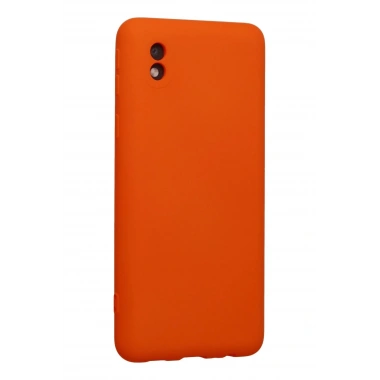 Mey İthalat®  Samsung Galaxy A01 Core Kılıf Nano içi Kadife Silikon - Turuncu