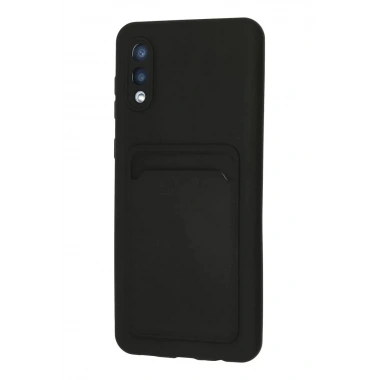 Mey İthalat®  Samsung Galaxy A02 Kılıf Kelvin Kartvizitli Silikon - Siyah
