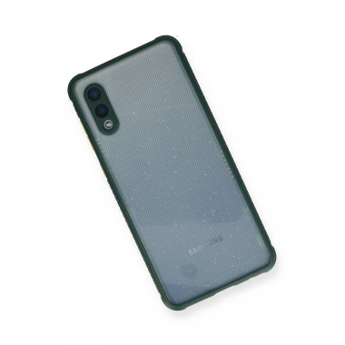 Mey İthalat® Samsung Galaxy A02 Kılıf Miami Şeffaf Silikon - Koyu Yeşil