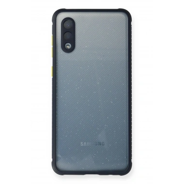 Mey İthalat® Samsung Galaxy A02 Kılıf Miami Şeffaf Silikon - Lacivert