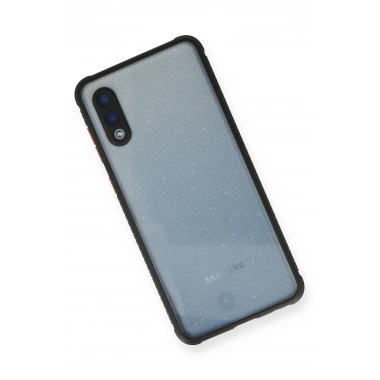Mey İthalat®  Samsung Galaxy A02 Kılıf Miami Şeffaf Silikon - Siyah