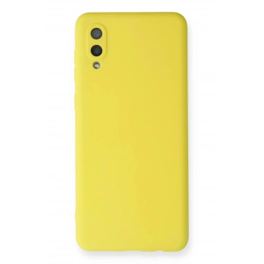 Mey İthalat®  Samsung Galaxy A02 Kılıf Nano içi Kadife Silikon - Sarı