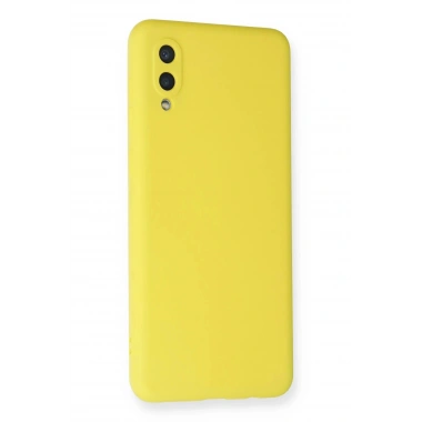 Mey İthalat®  Samsung Galaxy A02 Kılıf Nano içi Kadife Silikon - Sarı