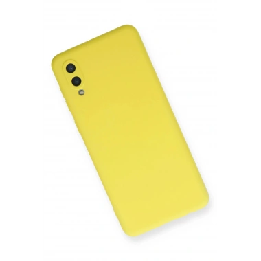Mey İthalat®  Samsung Galaxy A02 Kılıf Nano içi Kadife Silikon - Sarı