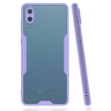 Mey İthalat®  Samsung Galaxy A02 Kılıf Platin Silikon - Lila