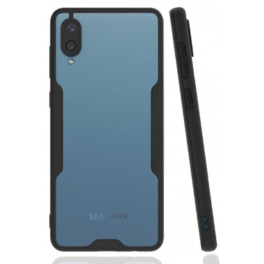Mey İthalat®  Samsung Galaxy A02 Kılıf Platin Silikon - Siyah