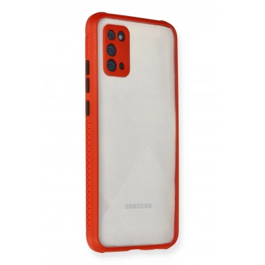 Mey İthalat® Samsung Galaxy A02S Kılıf Miami Şeffaf Silikon - Kırmızı