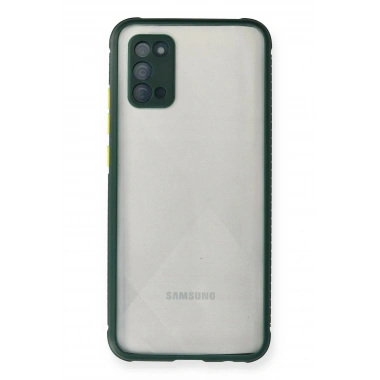 Mey İthalat®  Samsung Galaxy A02S Kılıf Miami Şeffaf Silikon - Koyu Yeşil