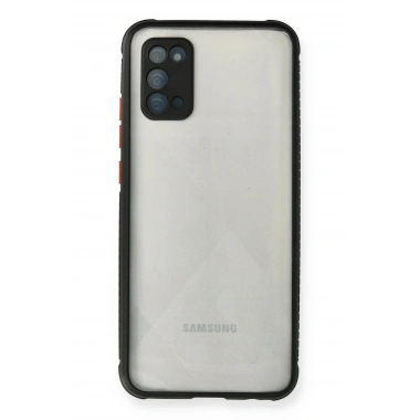 Mey İthalat® Samsung Galaxy A02S Kılıf Miami Şeffaf Silikon - Siyah