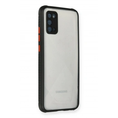 Mey İthalat® Samsung Galaxy A02S Kılıf Miami Şeffaf Silikon - Siyah