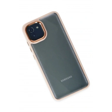 Mey İthalat® Samsung Galaxy A03 Kılıf Dora Kapak - Pudra