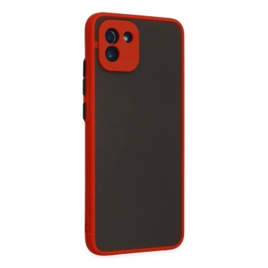 Mey İthalat®  Samsung Galaxy A03 Kılıf Montreal Silikon Kapak - Kırmızı