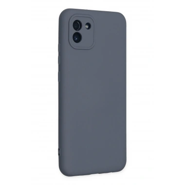Mey İthalat®  Samsung Galaxy A03 Kılıf Nano içi Kadife Silikon - Gri