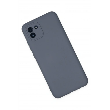 Mey İthalat®  Samsung Galaxy A03 Kılıf Nano içi Kadife Silikon - Gri