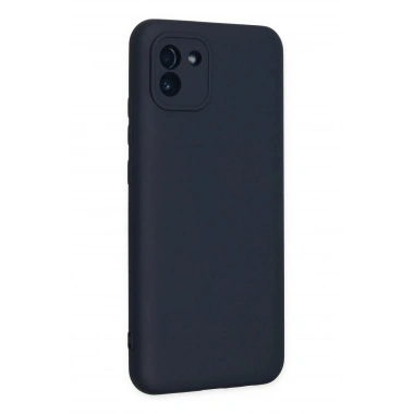 Mey İthalat®  Samsung Galaxy A03 Kılıf Nano içi Kadife Silikon - Lacivert