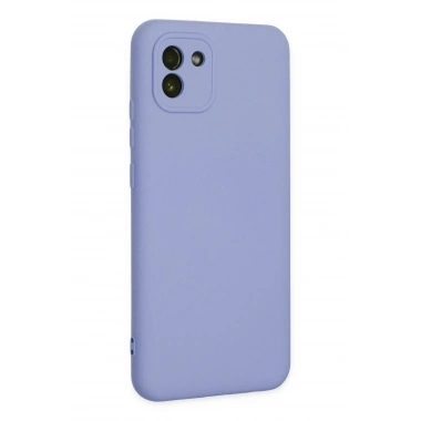 Mey İthalat®  Samsung Galaxy A03 Kılıf Nano içi Kadife Silikon - Lila