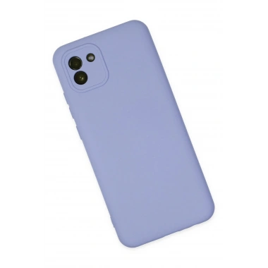 Mey İthalat®  Samsung Galaxy A03 Kılıf Nano içi Kadife Silikon - Lila