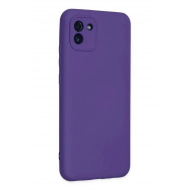 Mey İthalat®  Samsung Galaxy A03 Kılıf Nano içi Kadife Silikon - Mor