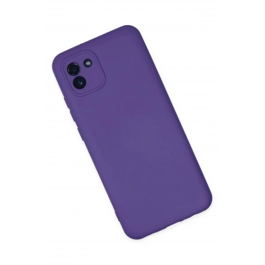 Mey İthalat®  Samsung Galaxy A03 Kılıf Nano içi Kadife Silikon - Mor