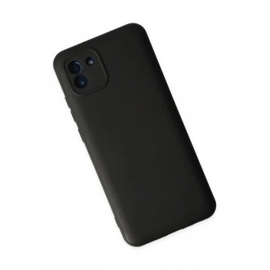 Mey İthalat®  Samsung Galaxy A03 Kılıf Nano içi Kadife Silikon - Siyah