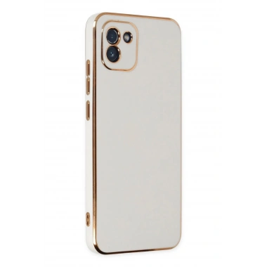 Mey İthalat®  Samsung Galaxy A03 Kılıf Volet Silikon - Beyaz