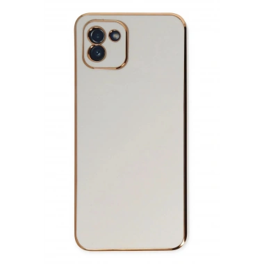 Mey İthalat®  Samsung Galaxy A03 Kılıf Volet Silikon - Beyaz